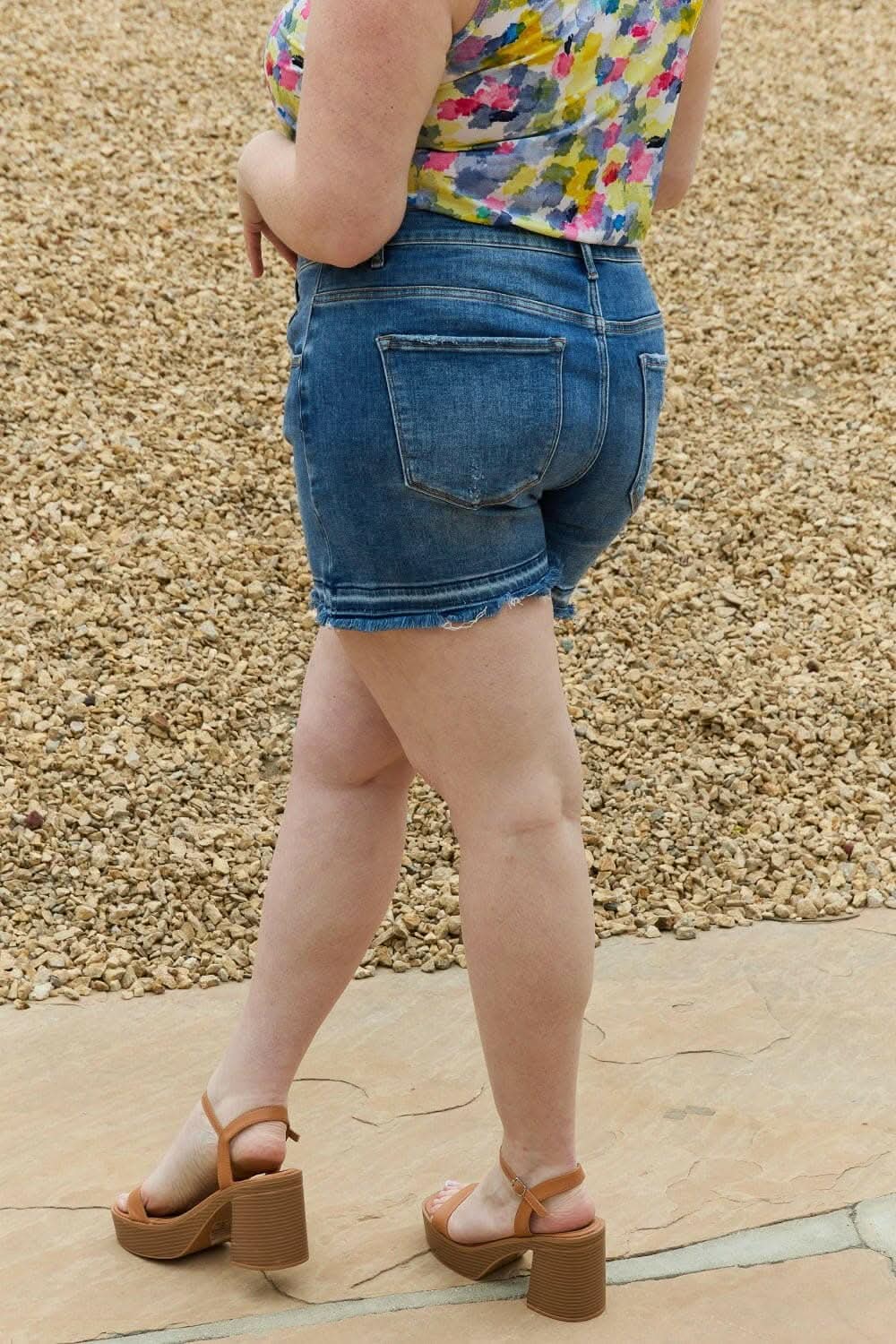 Trendsi Jeans & Denim - Shorts asimétricos Maya con botones - Tren