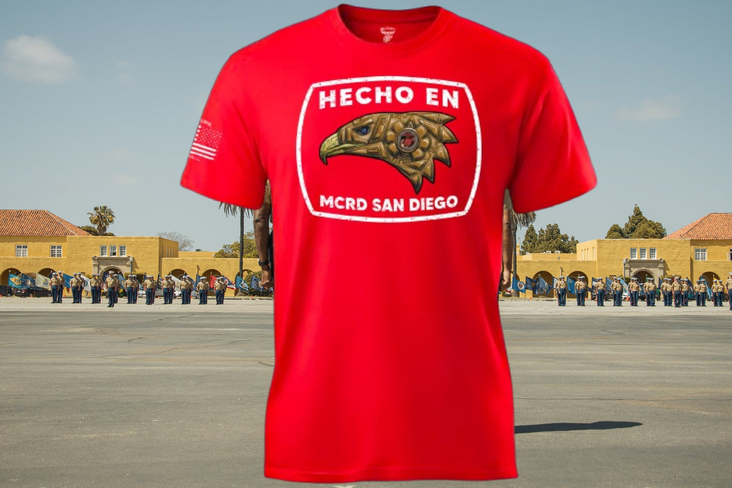 Camiseta Hecho en MCRD San Diego/Parris Island de MEXUSMAR Apparel