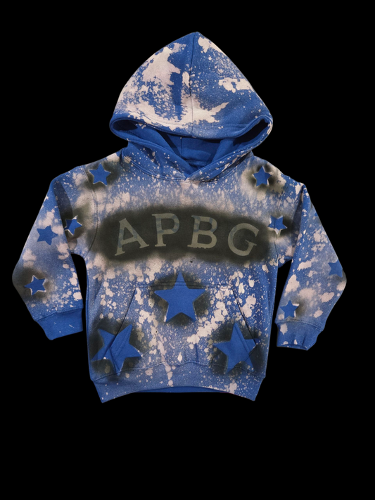 Sudadera con capucha APBG azul para niños