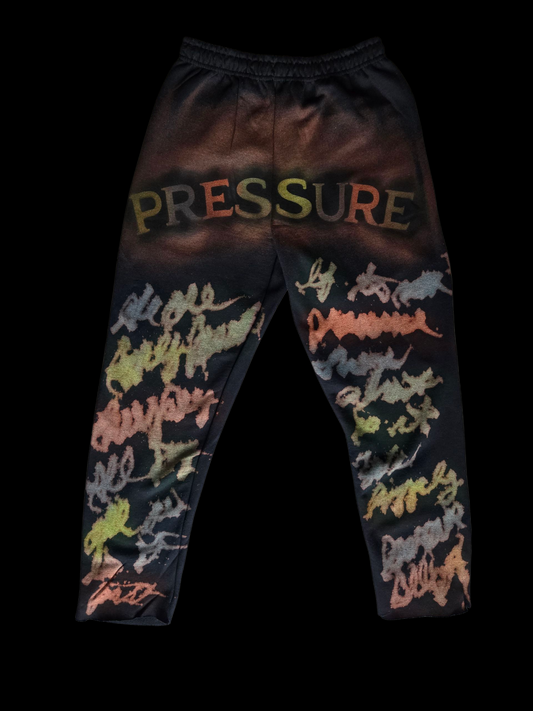 Pantalones de chándal negros Script Pressure