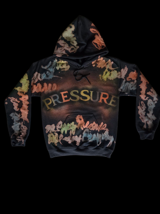Sudadera con capucha negra estampada