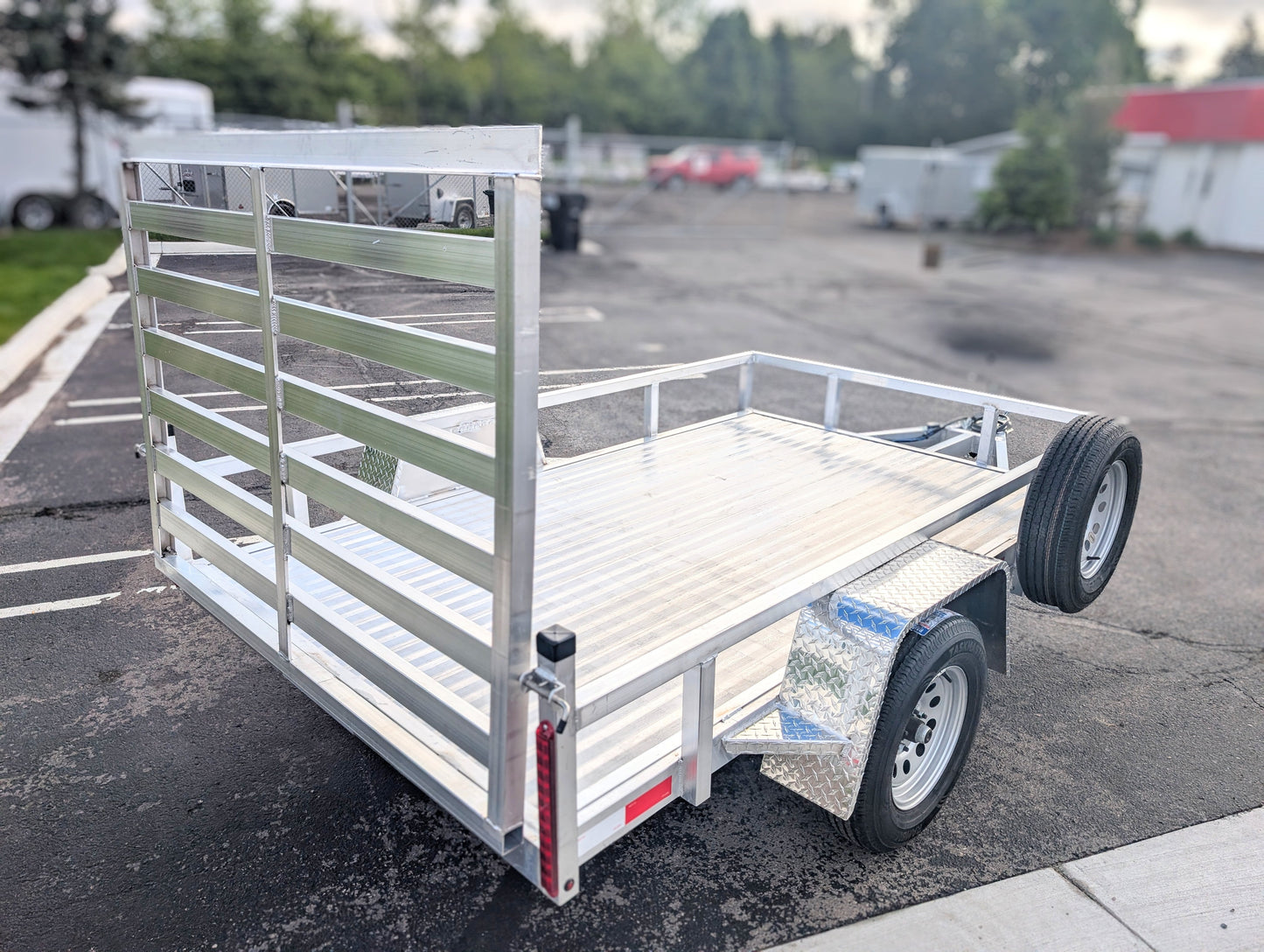 Silver Ox 6x10 Single Axle Aluminum Utility Trailer with Aluminum Deck