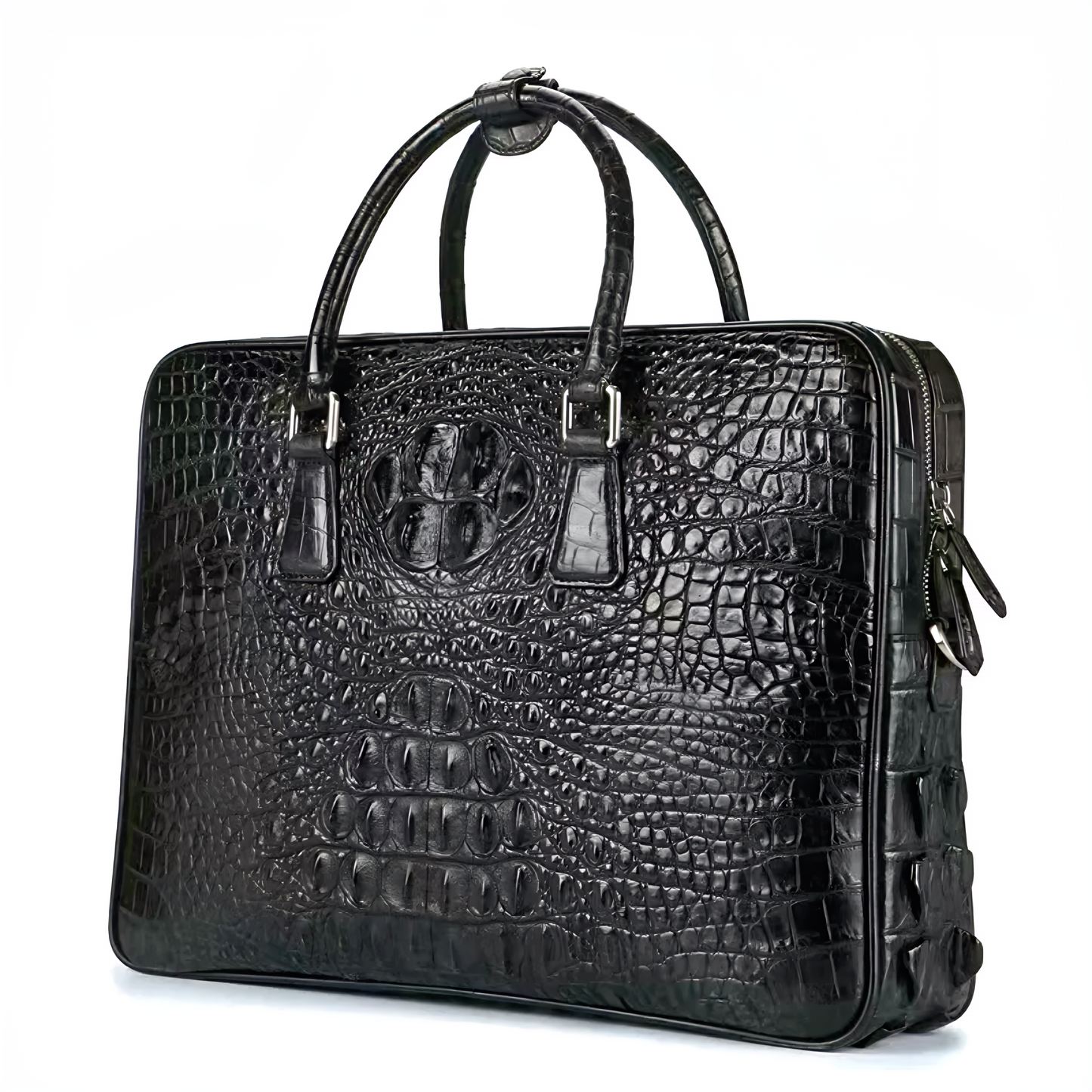 Handmade Luxury Crocodile Handbag Briefcase Unisex