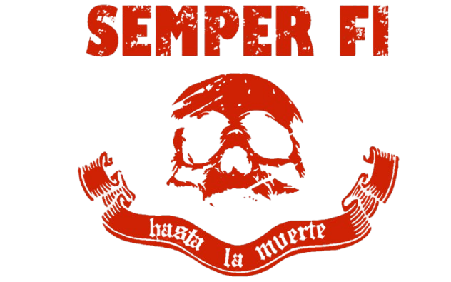 Semper Fi Hasta La Muerte Pullover Hoodie by La Linea MEXUSMAR