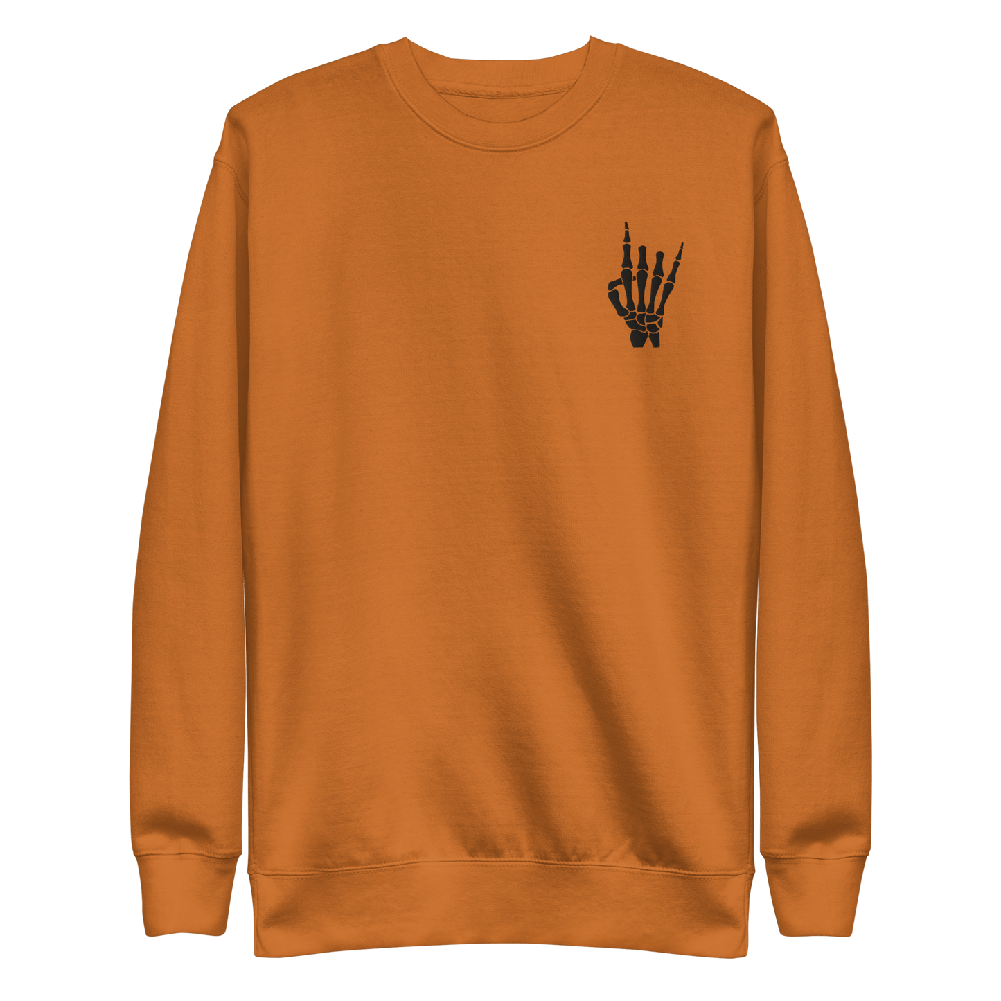 Rock On Skeleton Embroidered Sweatshirt