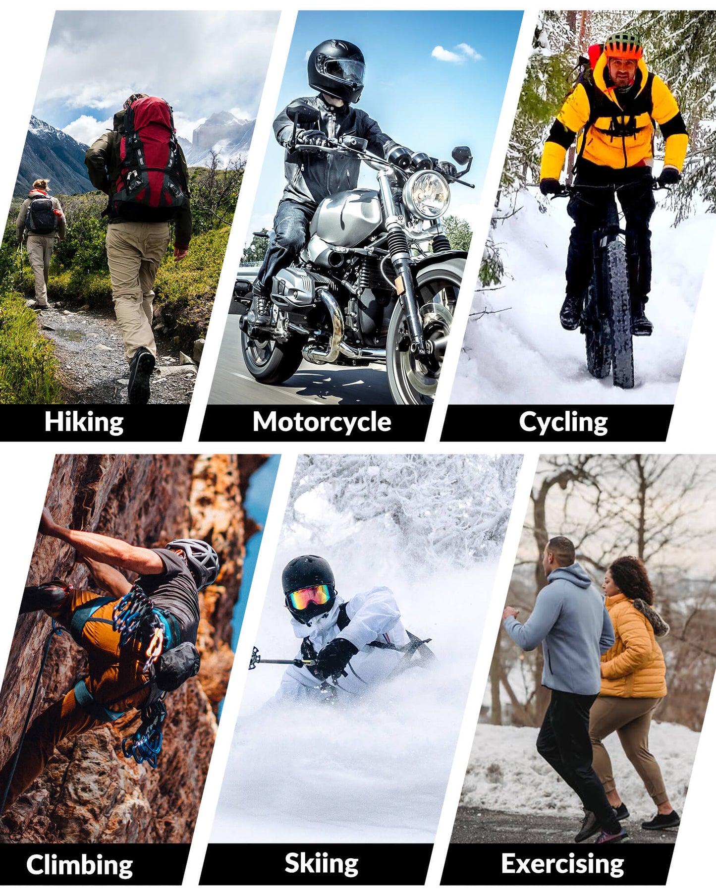 Pantalones de ciclismo cortavientos térmicos de vellón para hombre