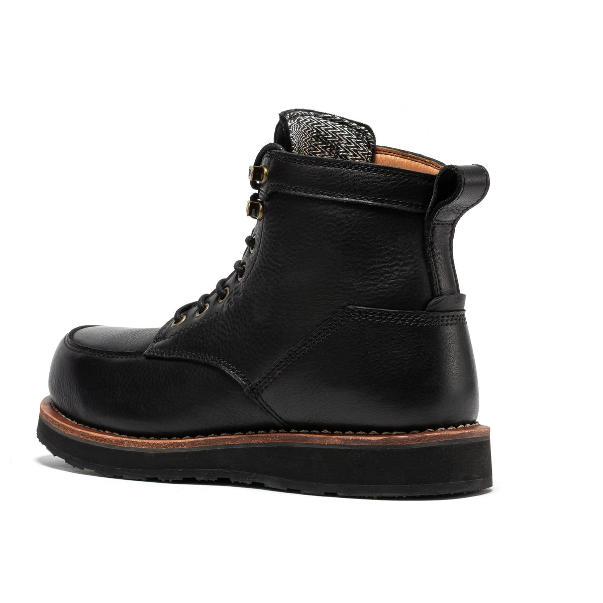 Botas de trabajo con puntera de acero tipo cuña ROCKROOSTER Edgewood de 6 pulgadas para hombre SAP610BK