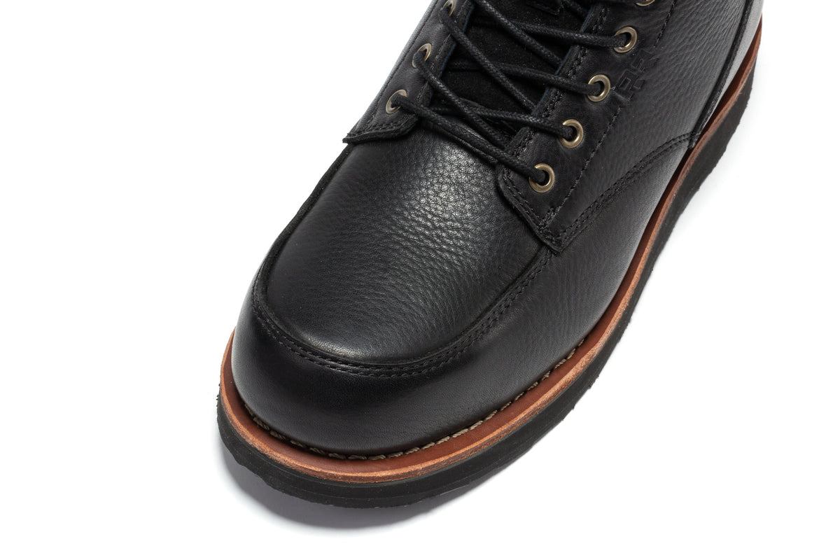Botas de trabajo con puntera de acero tipo cuña ROCKROOSTER Edgewood de 6 pulgadas para hombre SAP610BK