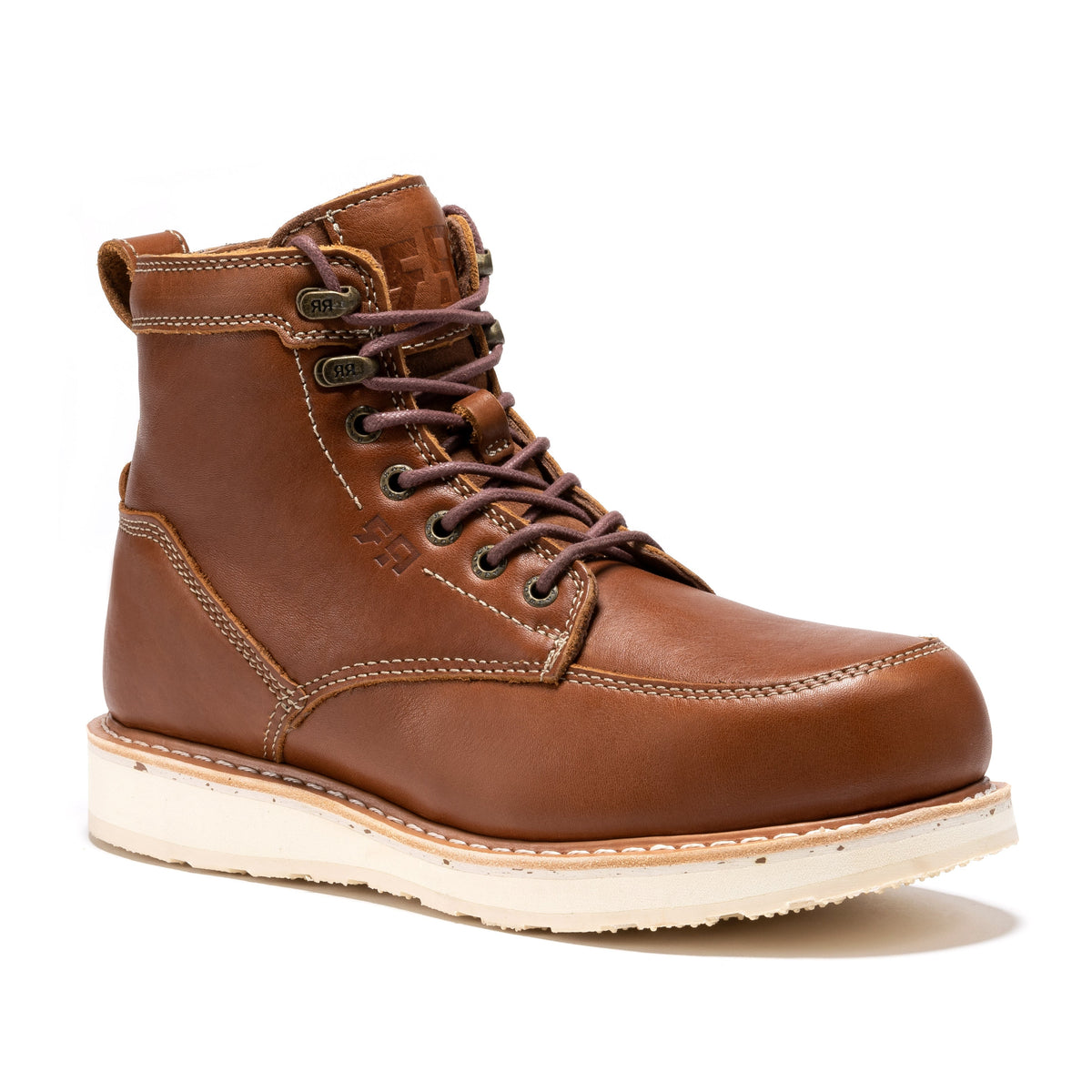 Botas de trabajo con puntera de acero tipo cuña ROCKROOSTER Edgewood de 6 pulgadas para hombre SAP610BK