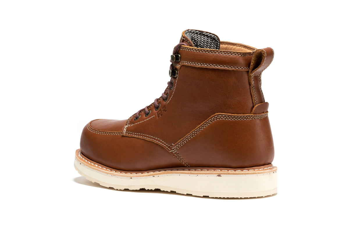 Botas de trabajo con puntera de acero tipo cuña ROCKROOSTER Edgewood de 6 pulgadas para hombre SAP610BK