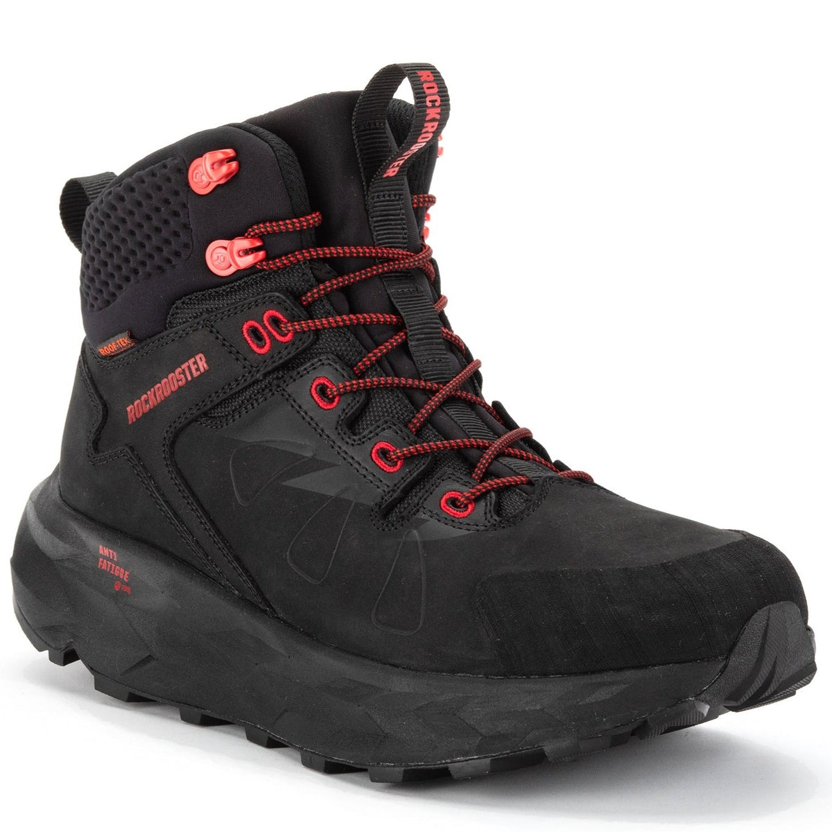 ROCKROOSTER Farmington Botas de senderismo impermeables negras de 6 pulgadas con suela VIBRAM® OC21034