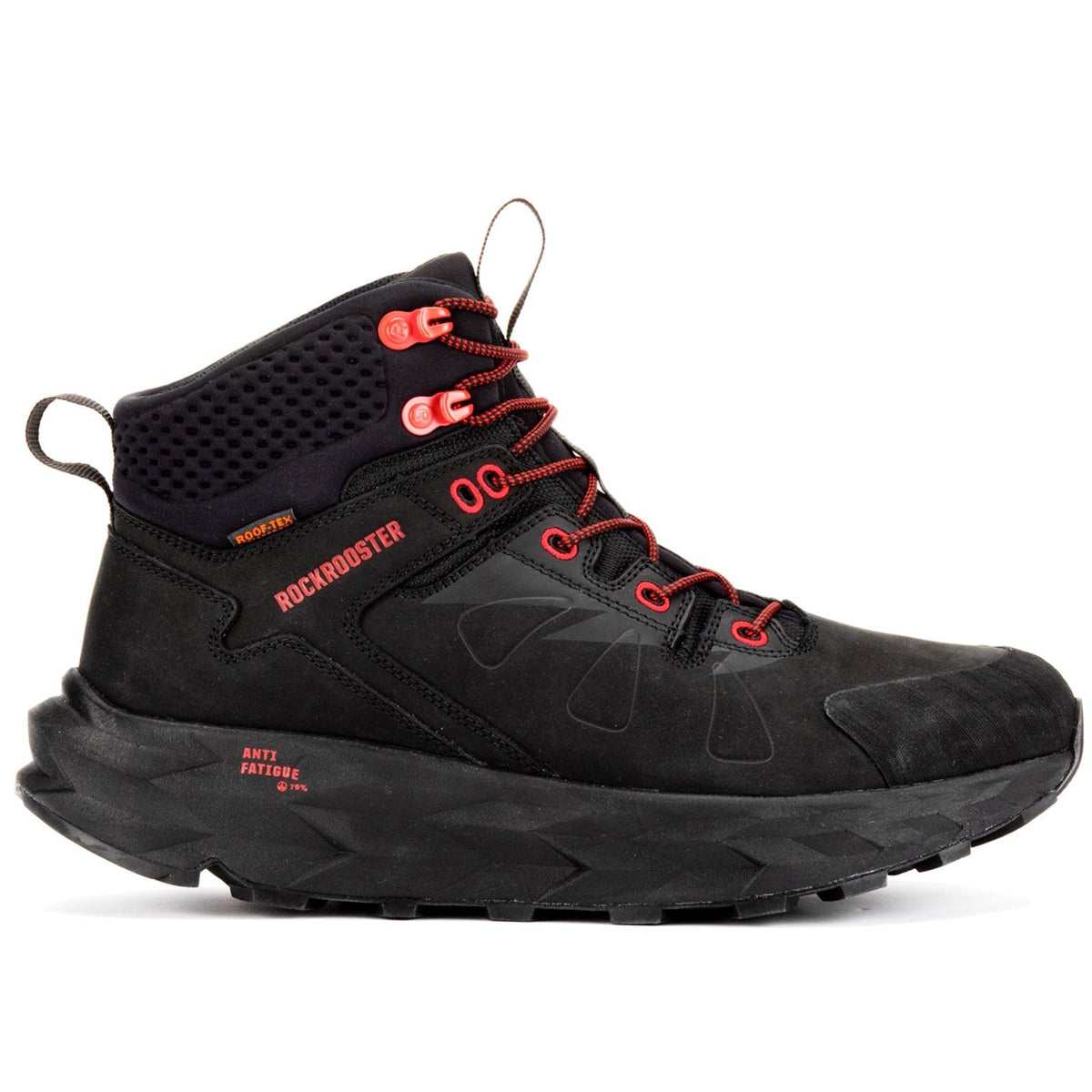 ROCKROOSTER Farmington Botas de senderismo impermeables negras de 6 pulgadas con suela VIBRAM® OC21034