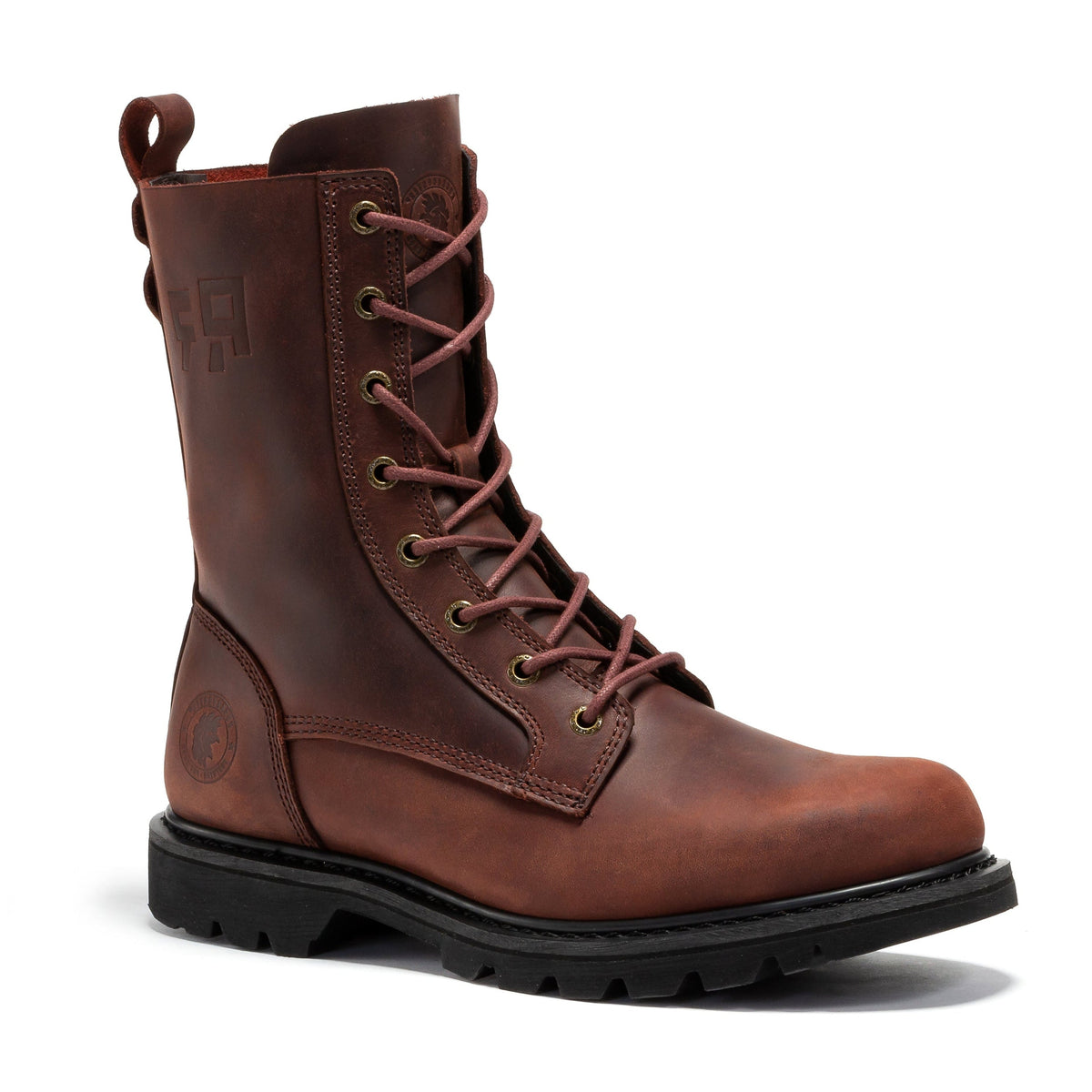 ROCKROOSTER Botas de trabajo Mantua de 8 pulgadas con cremallera lateral, puntera suave y suela de tacos para hombre SAP130