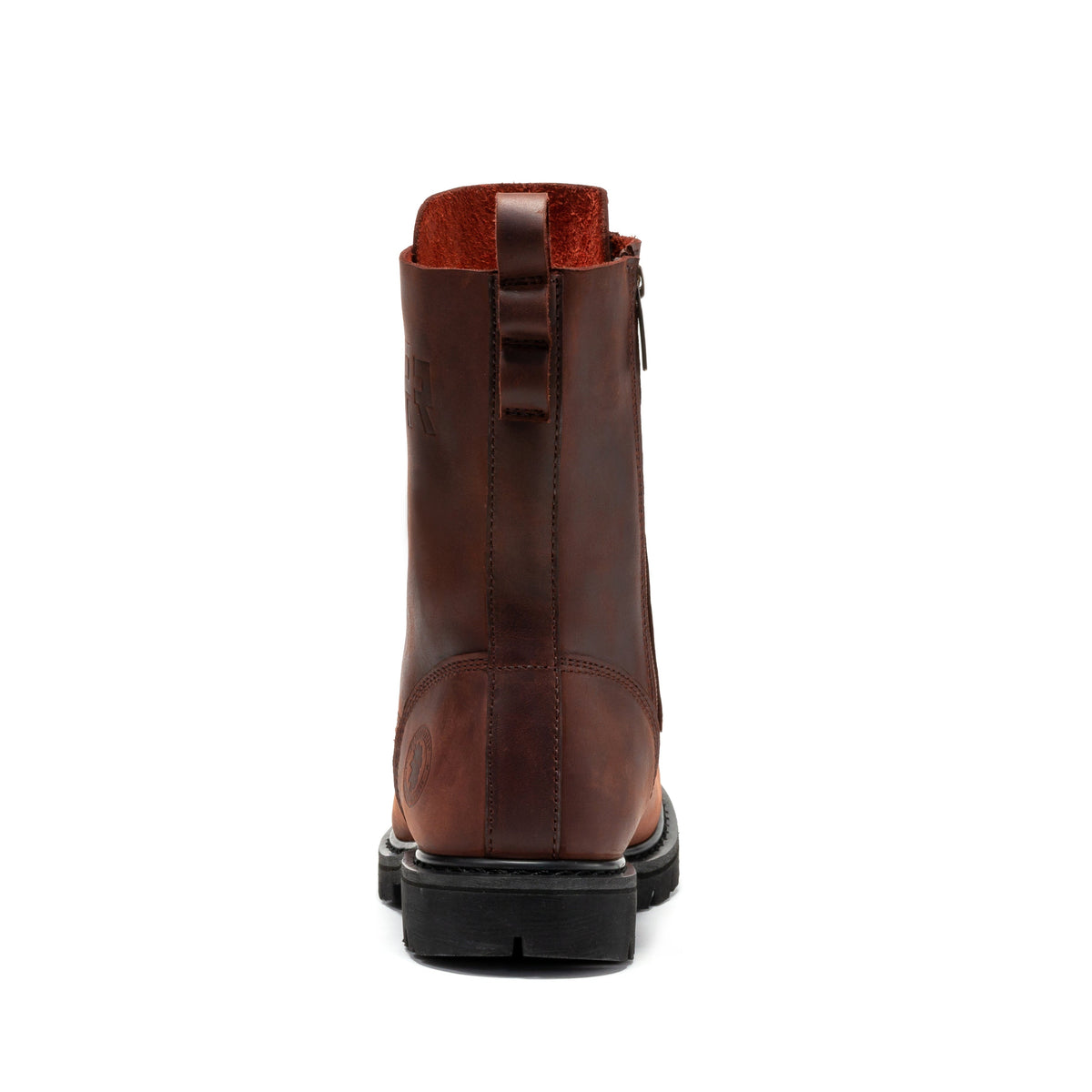 ROCKROOSTER Botas de trabajo Mantua de 8 pulgadas con cremallera lateral, puntera suave y suela de tacos para hombre SAP130