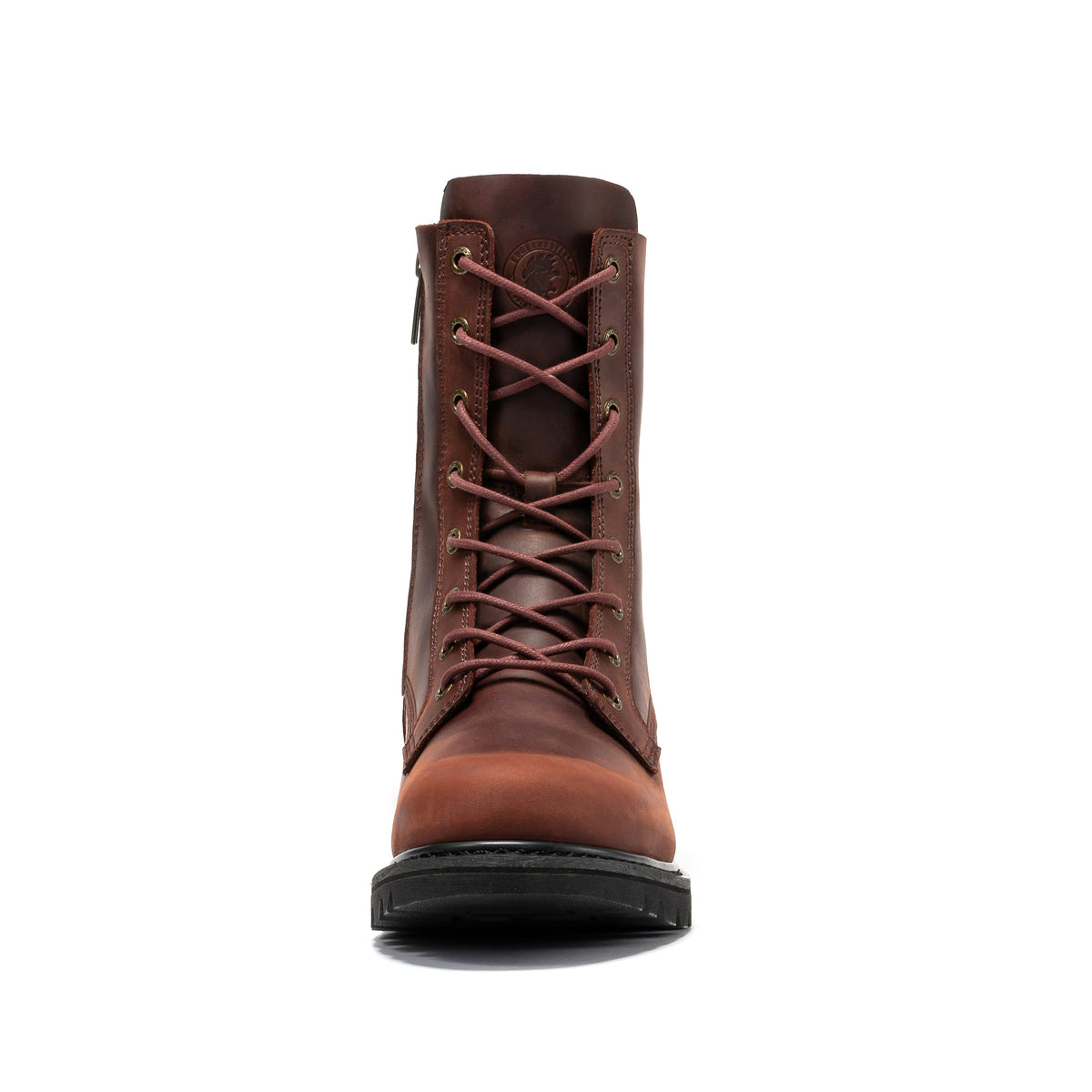 ROCKROOSTER Botas de trabajo Mantua de 8 pulgadas con cremallera lateral, puntera suave y suela de tacos para hombre SAP130