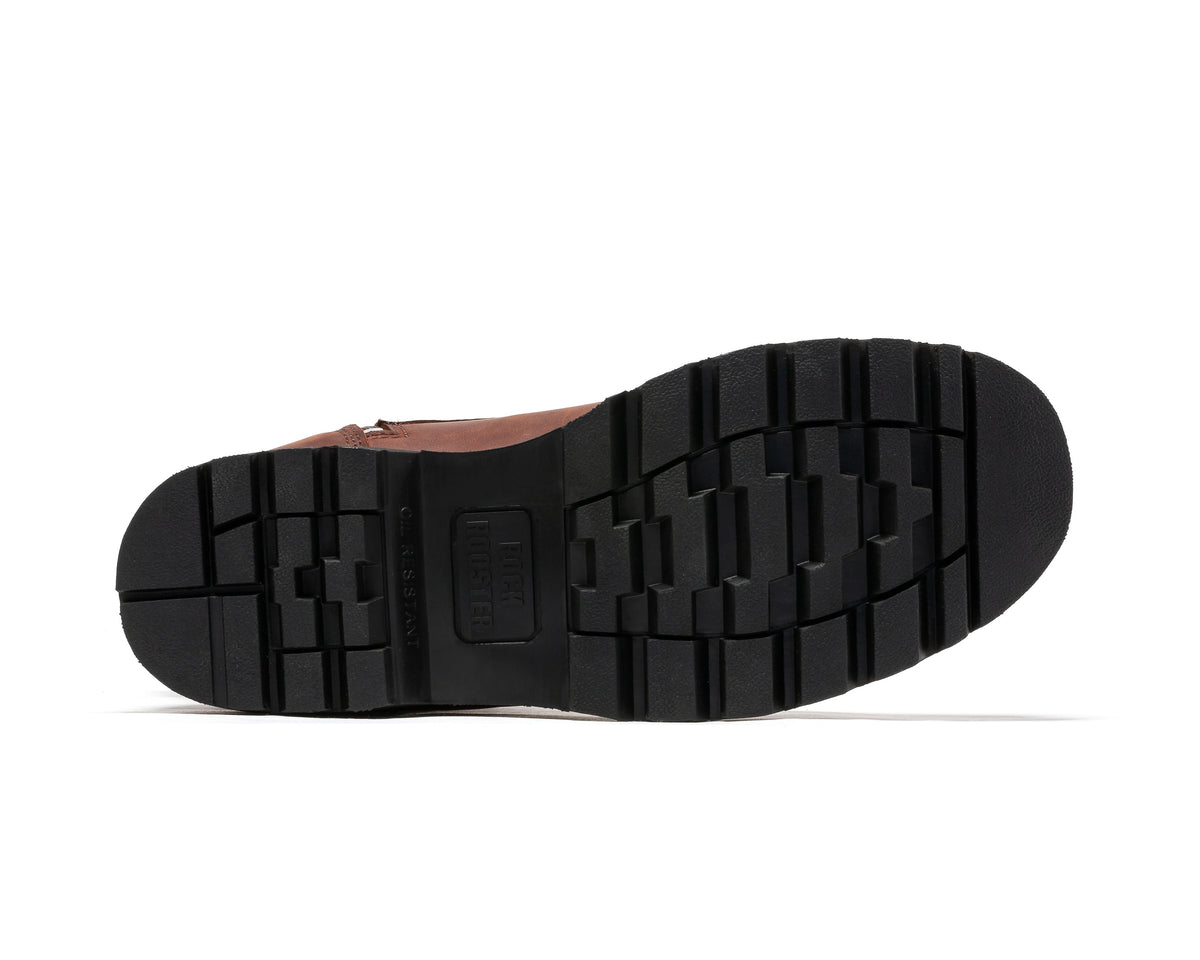 ROCKROOSTER Botas de trabajo Mantua de 8 pulgadas con cremallera lateral, puntera suave y suela de tacos para hombre SAP130
