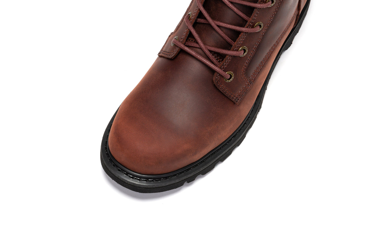 ROCKROOSTER Botas de trabajo Mantua de 8 pulgadas con cremallera lateral, puntera suave y suela de tacos para hombre SAP130
