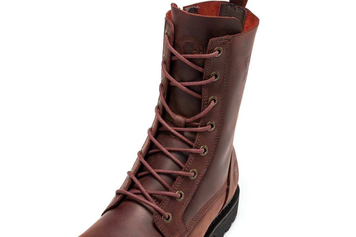 ROCKROOSTER Botas de trabajo Mantua de 8 pulgadas con cremallera lateral, puntera suave y suela de tacos para hombre SAP130