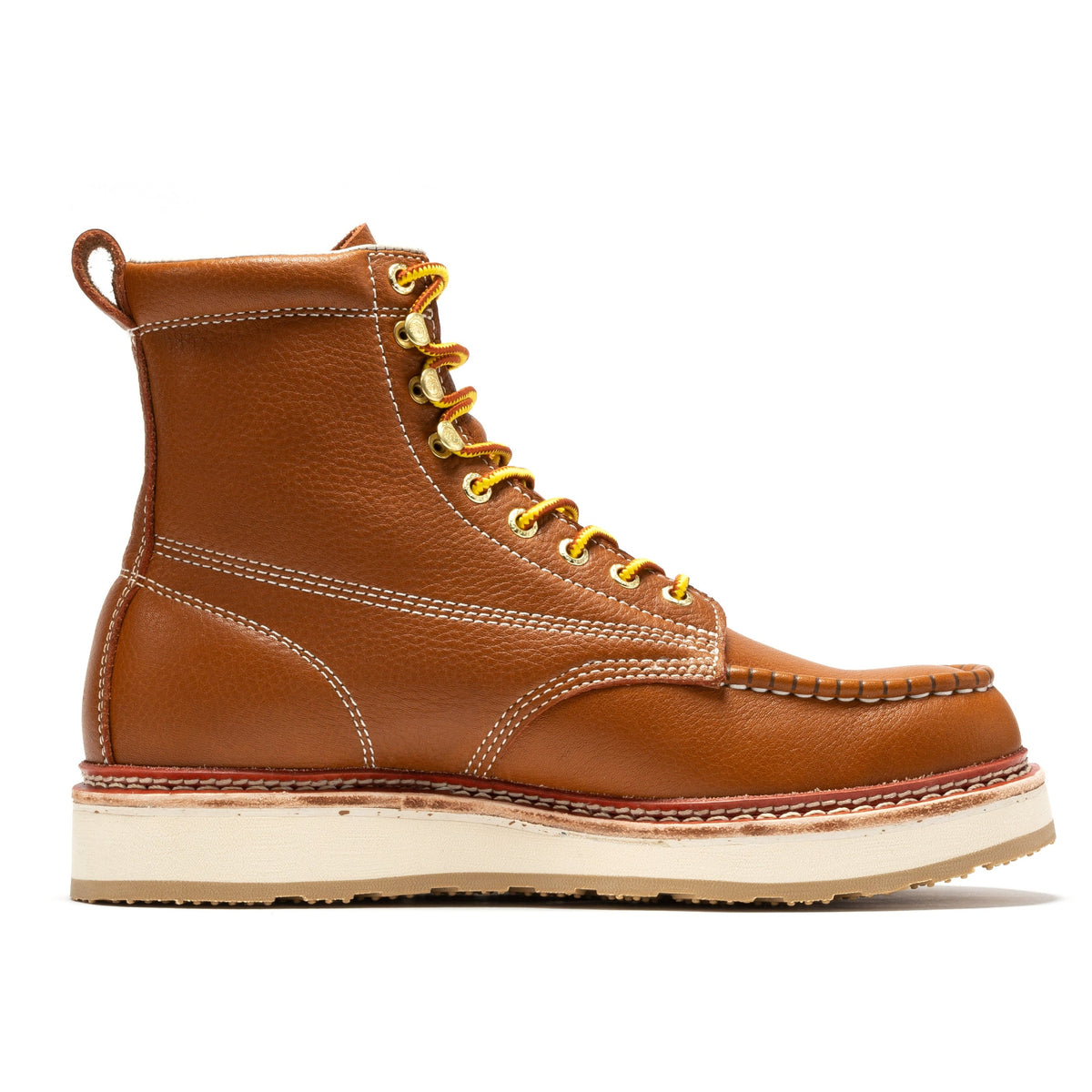 ROCKROOSTER Norwood Botas de trabajo para hombre, 6 pulgadas, marrones, con puntera blanda y cuña, SAP611