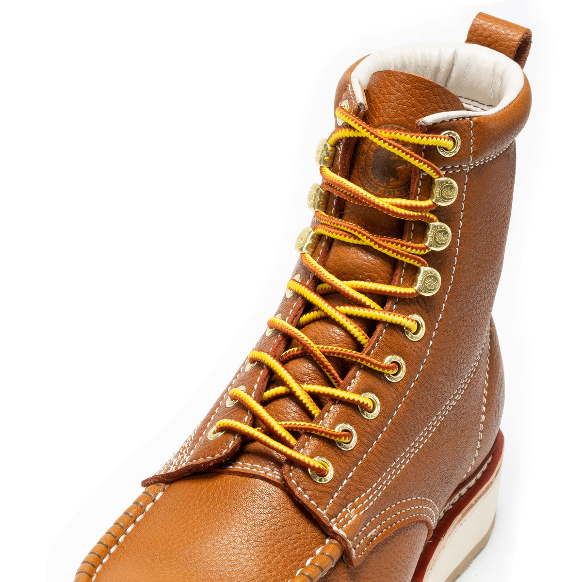 ROCKROOSTER Norwood Botas de trabajo para hombre, 6 pulgadas, marrones, con puntera blanda y cuña, SAP611