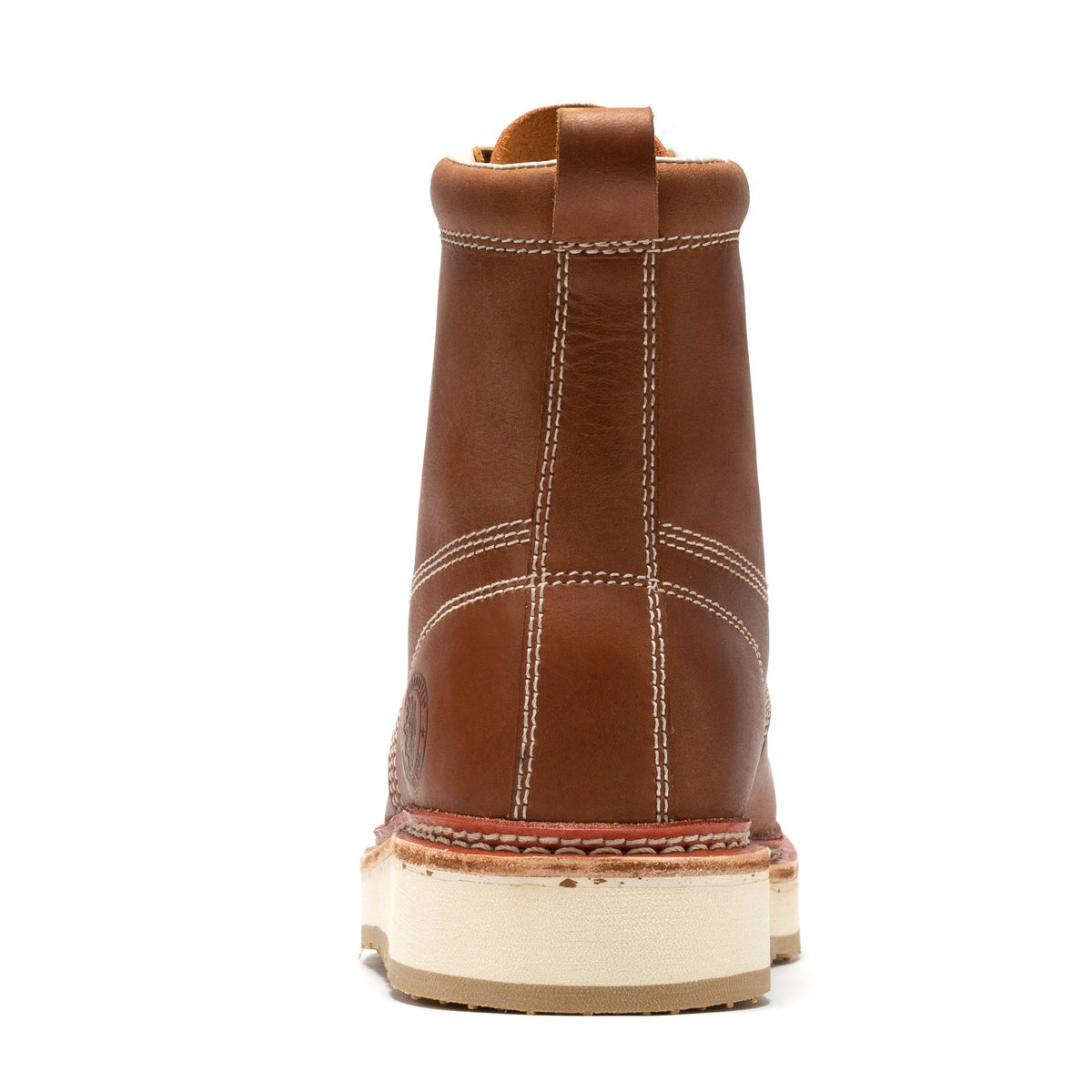 Botas de trabajo Norwood de 6 pulgadas con puntera de acero y cuña color marrón para hombre ROCKROOSTER SAP621