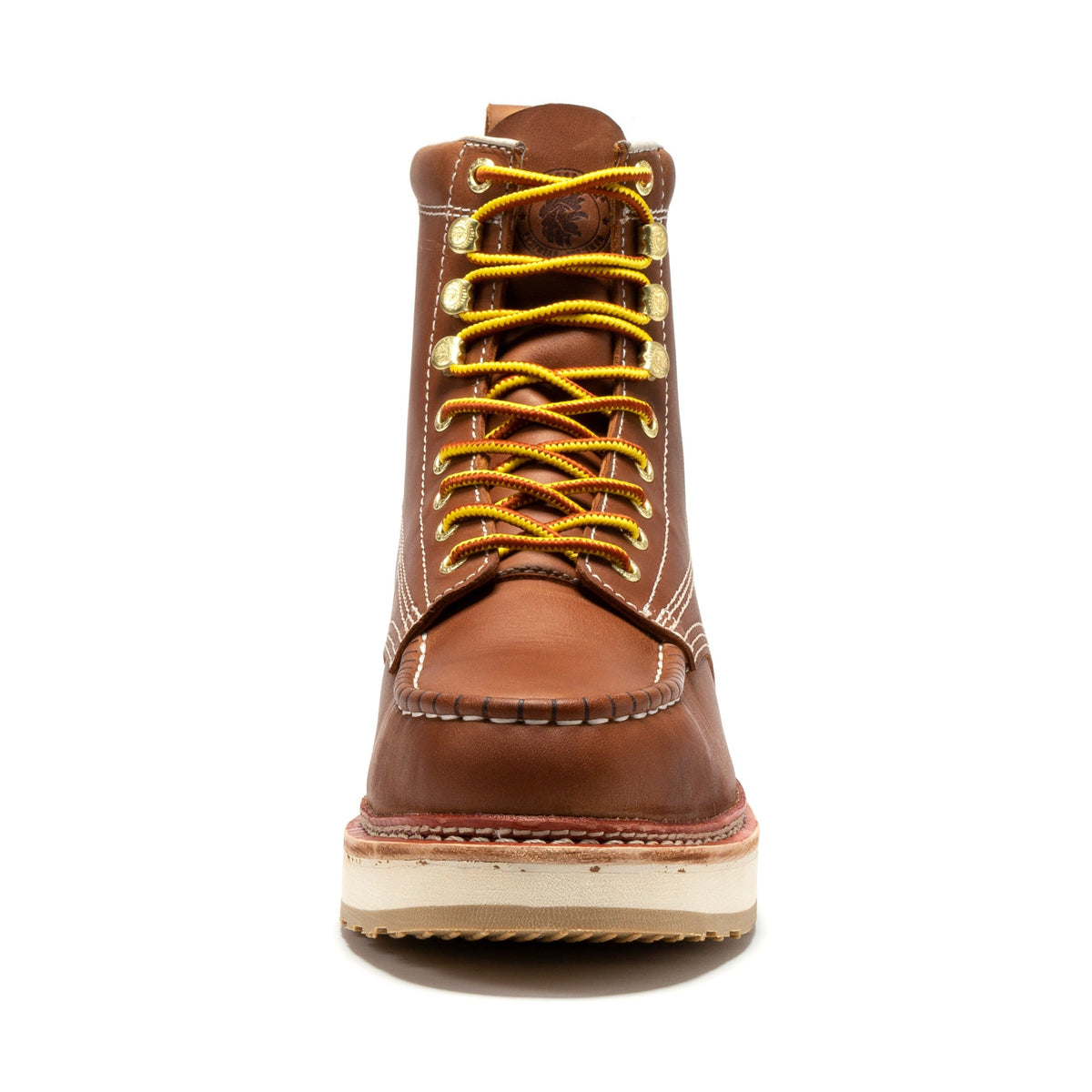 Botas de trabajo Norwood de 6 pulgadas con puntera de acero y cuña color marrón para hombre ROCKROOSTER SAP621