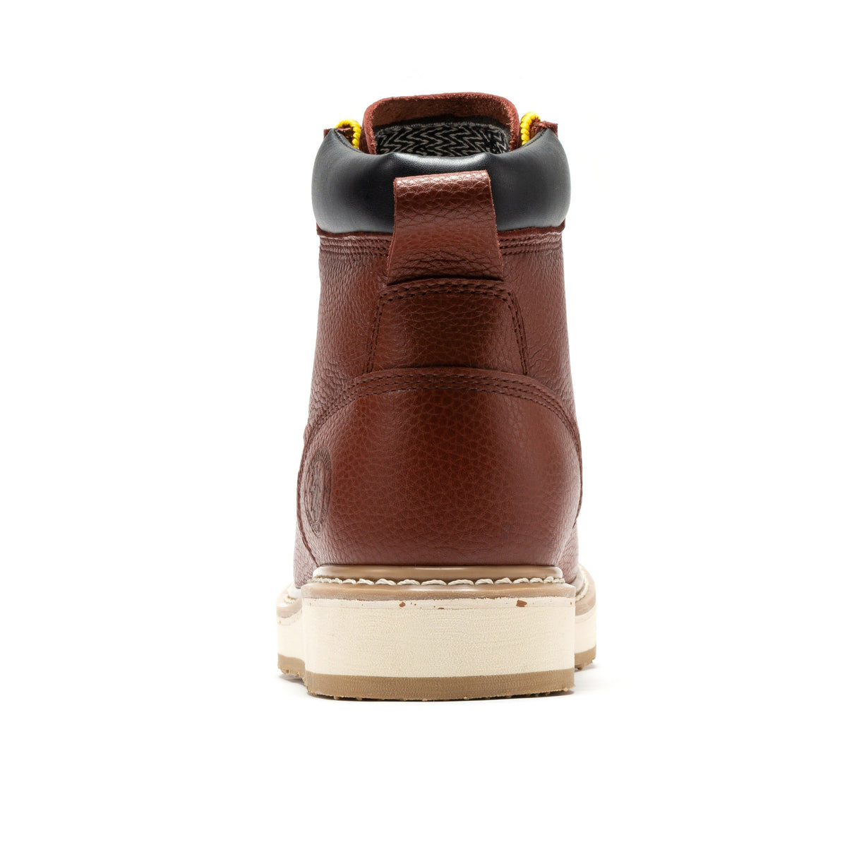 ROCKROOSTER Walker Botas de trabajo de cuña para hombre de 6 pulgadas con puntera suave marrón SAP360