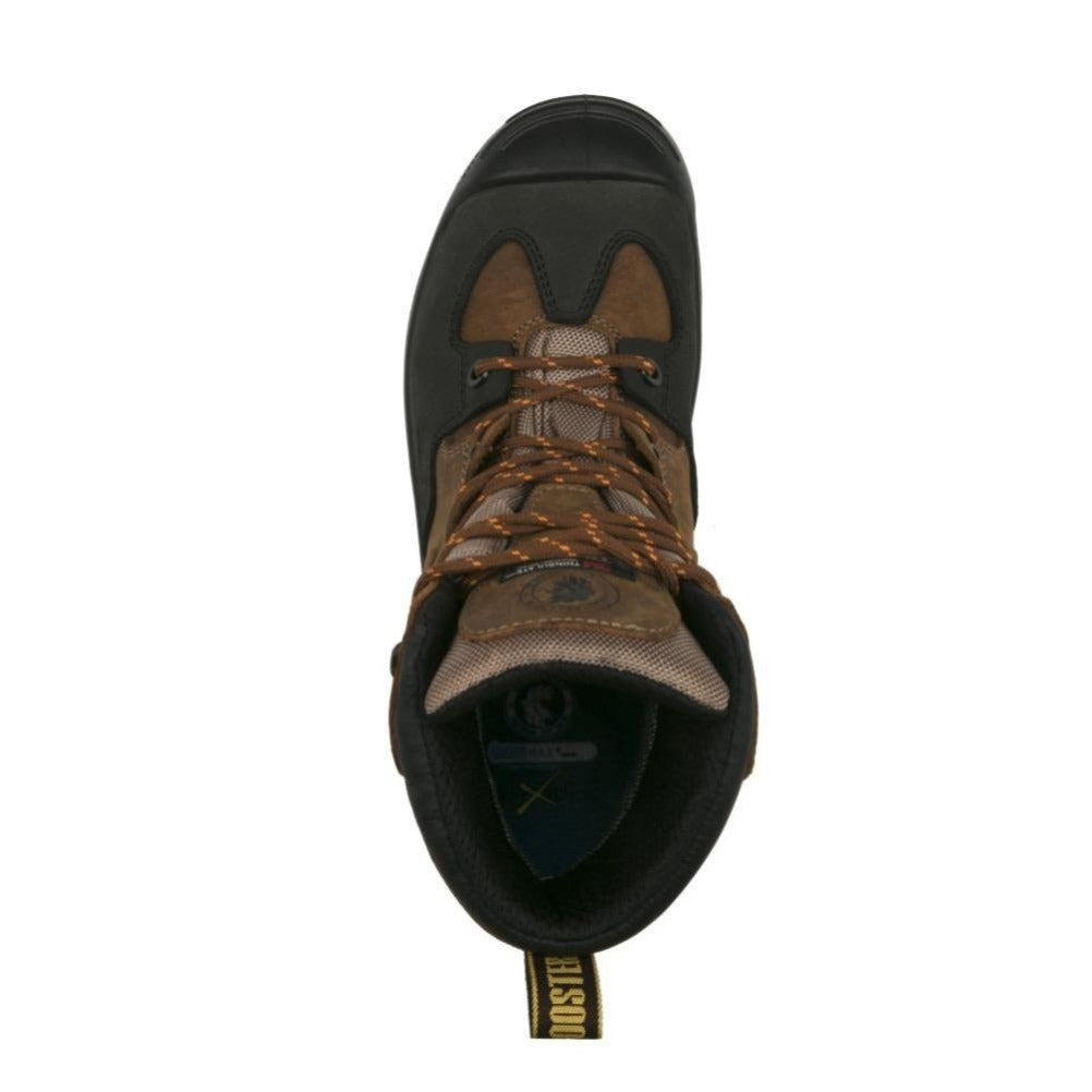 Botas de trabajo de cuero con puntera de seguridad impermeables ROCKROOSTER Woodland Brown de 6 pulgadas AK669