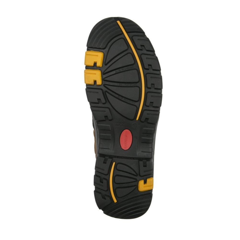 Botas de trabajo de cuero con puntera de seguridad impermeables ROCKROOSTER Woodland Brown de 6 pulgadas AK669