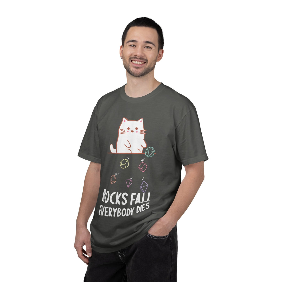 Rocks Fall Everybody Dies Kawaii Cat T-Shirt - Comfort Colors