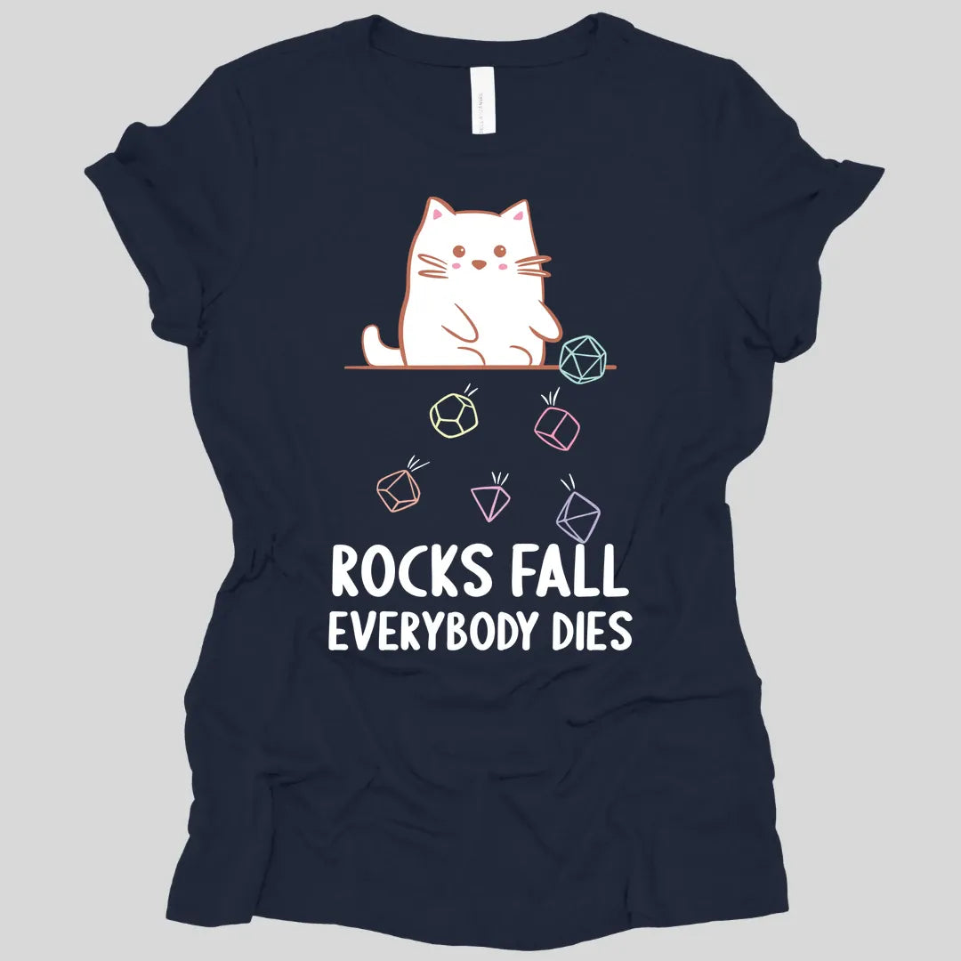Rocks Fall Everybody Dies Kawaii Cat Women's T-shirt