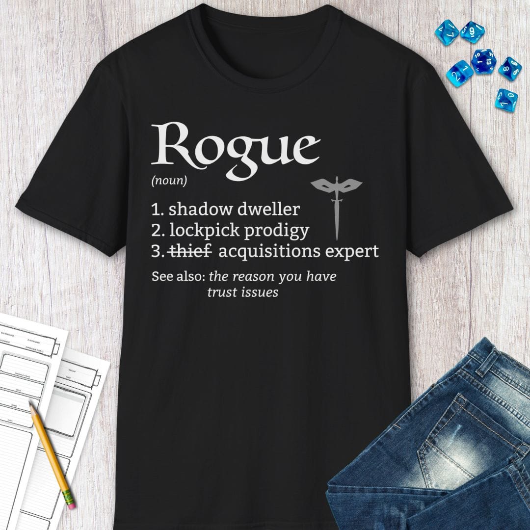 Camiseta D&D con definición de la clase Pícaro