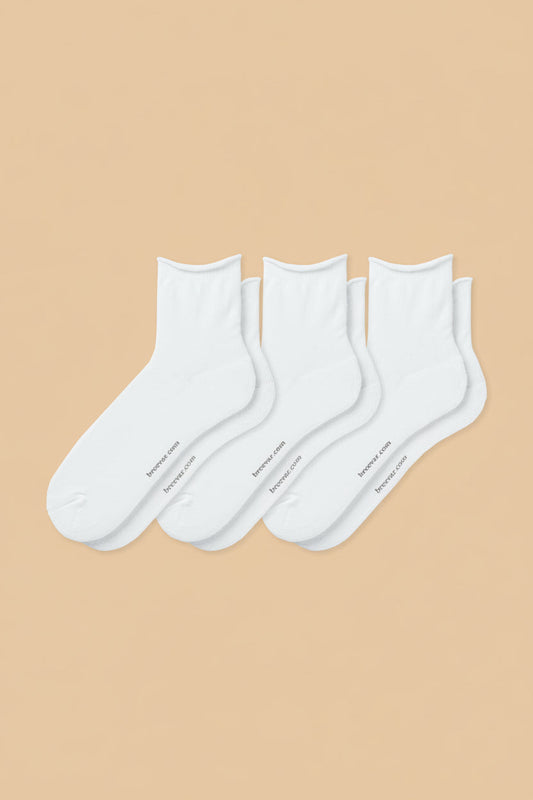 3-Pack Men's Roll Top Socks