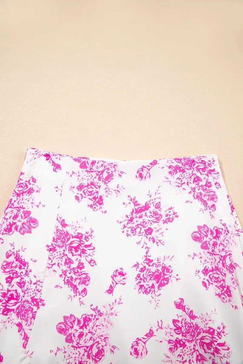 Dresses Love Salve Floral Maxi Skirt Women's Summer Western Style - High Waist, Ruffle Split