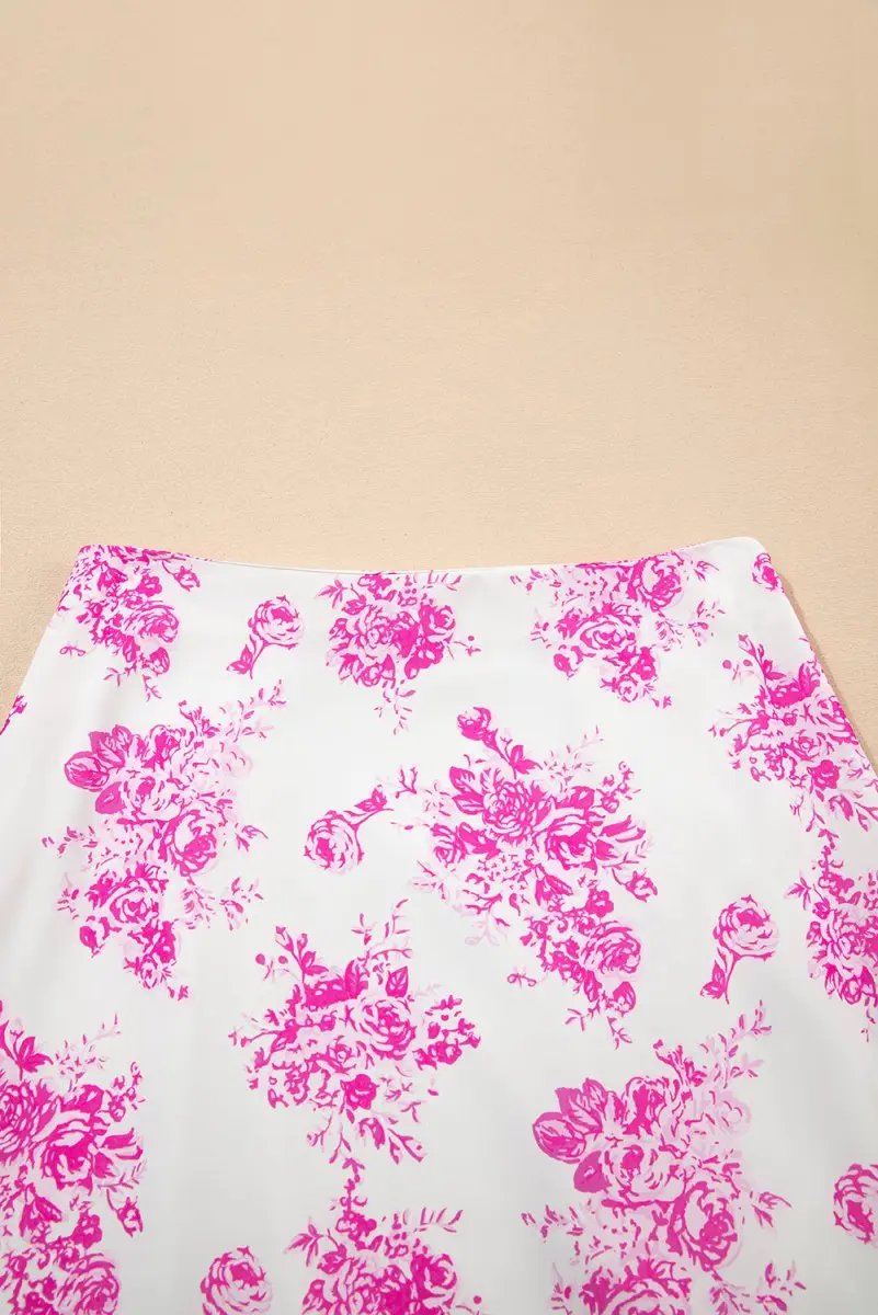Dresses Love Salve Floral Maxi Skirt Women's Summer Western Style - High Waist, Ruffle Split