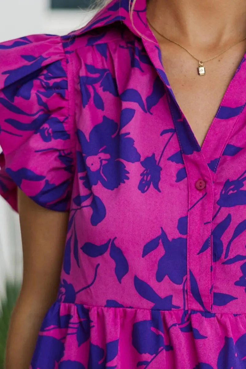 Accessories Love Salve Purple Floral Blouse Women's Southern Belle Top Lightweight Breathable