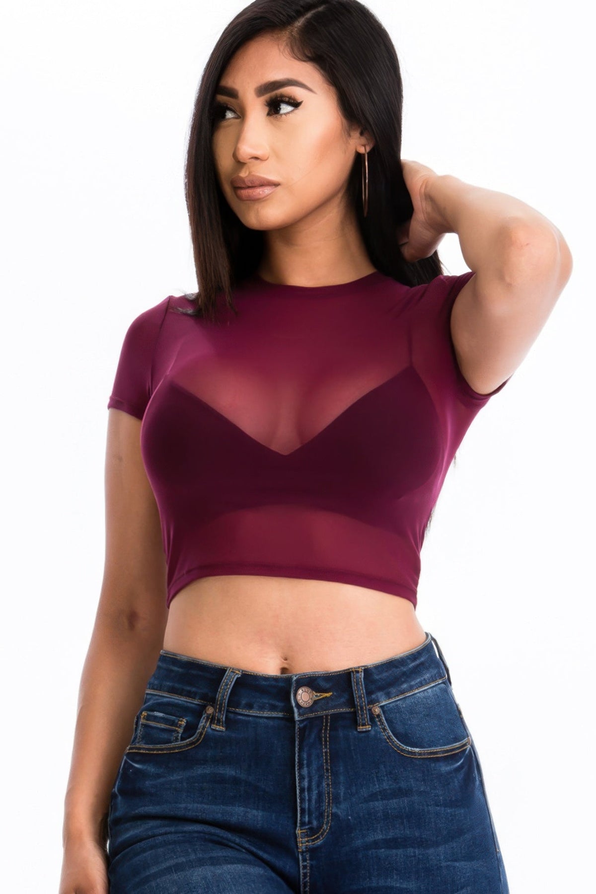 Sheer Intentions Mesh Crop Top