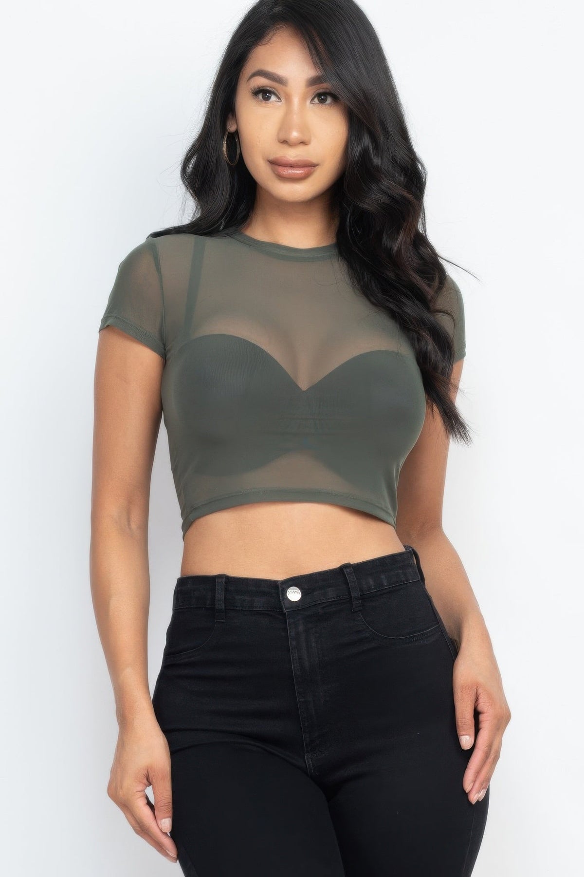 Sheer Intentions Mesh Crop Top