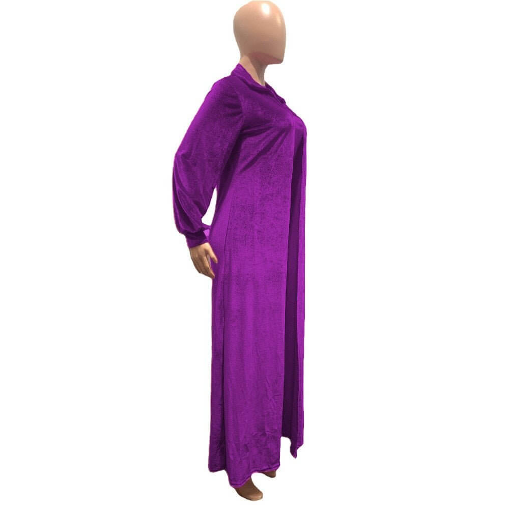 Velvet Strapless Jumpsuit & Maxi Cardigan Set
