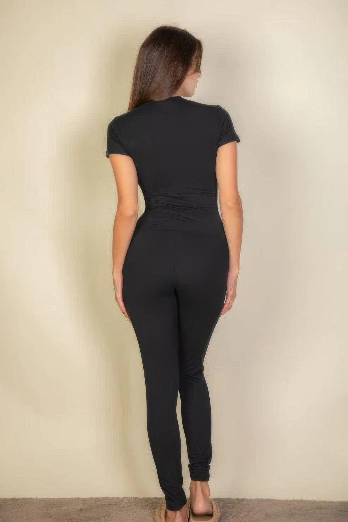 Essential Fit Short Sleeve Two-Piece Legging Set
