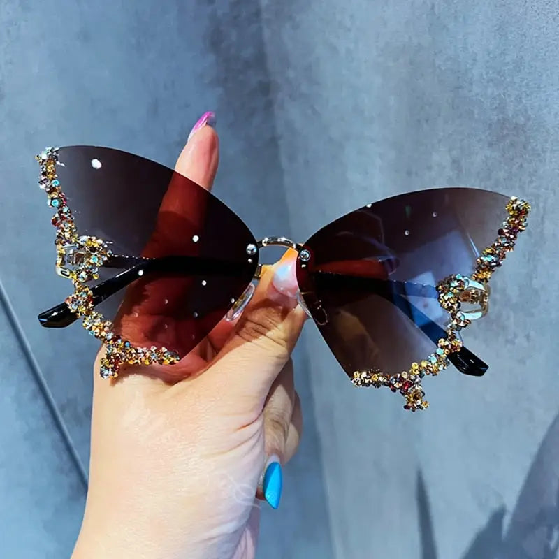 Rimless Butterfly Sunglasses