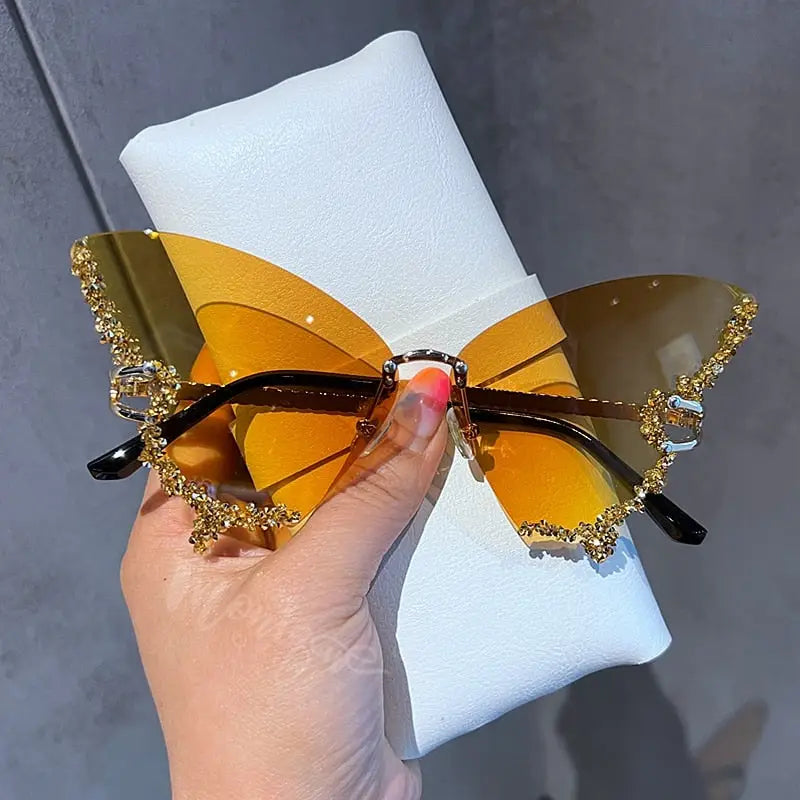 Rimless Butterfly Sunglasses