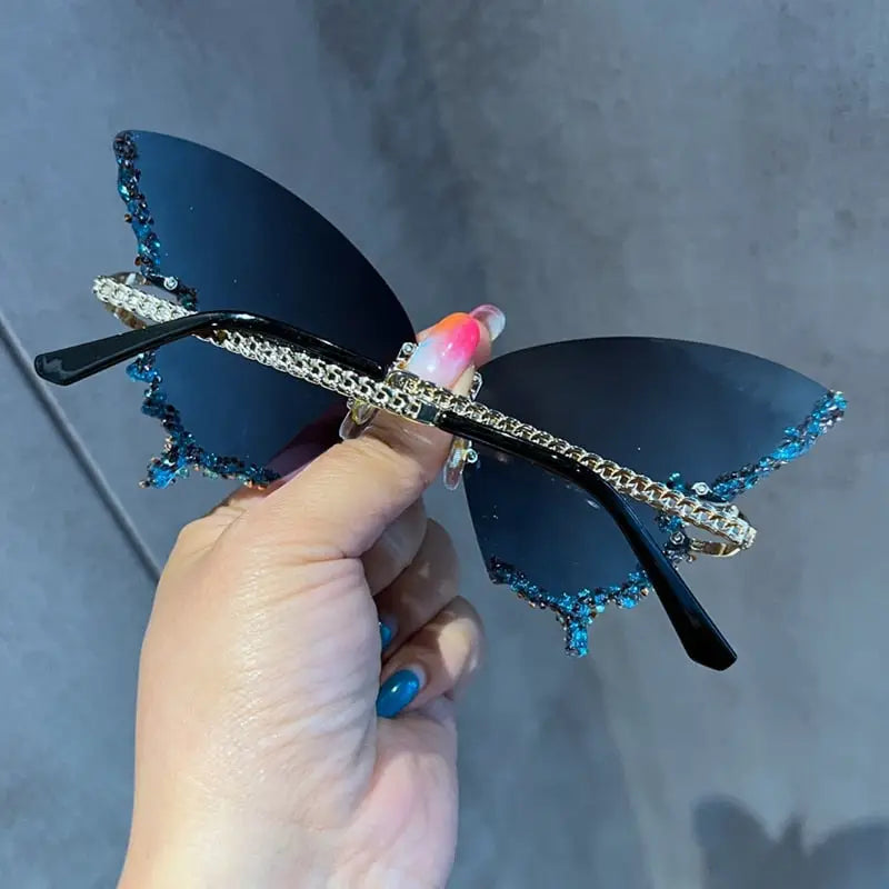 Rimless Butterfly Sunglasses