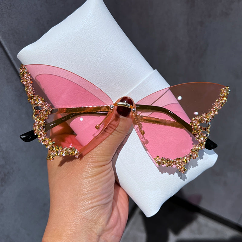 Rimless Butterfly Sunglasses