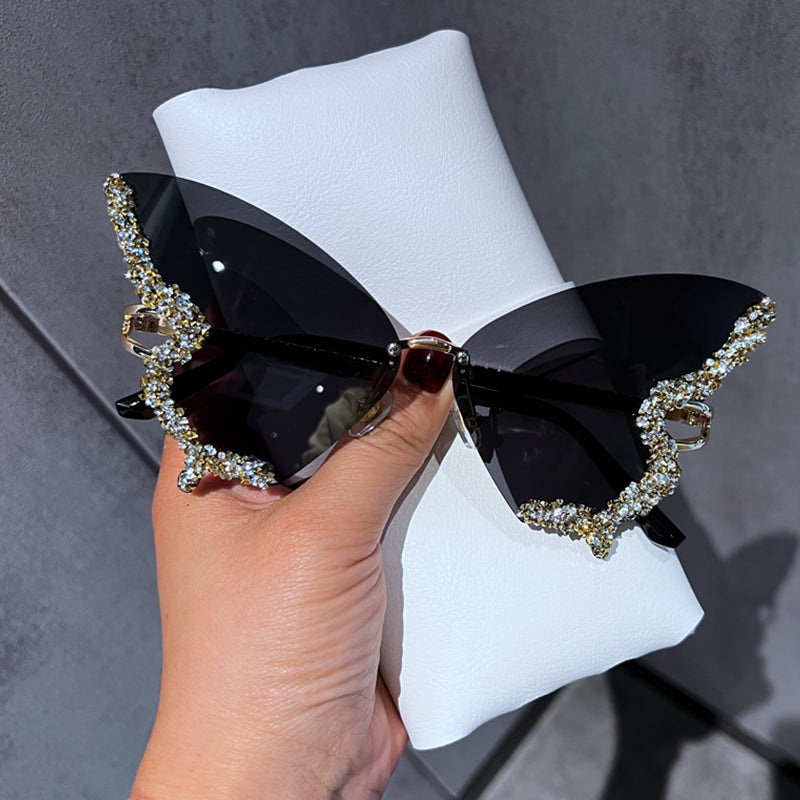 Rimless Butterfly Sunglasses