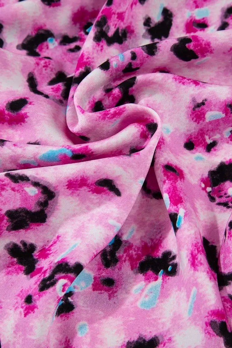 Dresses Love Salve Rose Leopard Dress Women's Daily Spring A-Line Dress - Ruffled Hem, Button Front