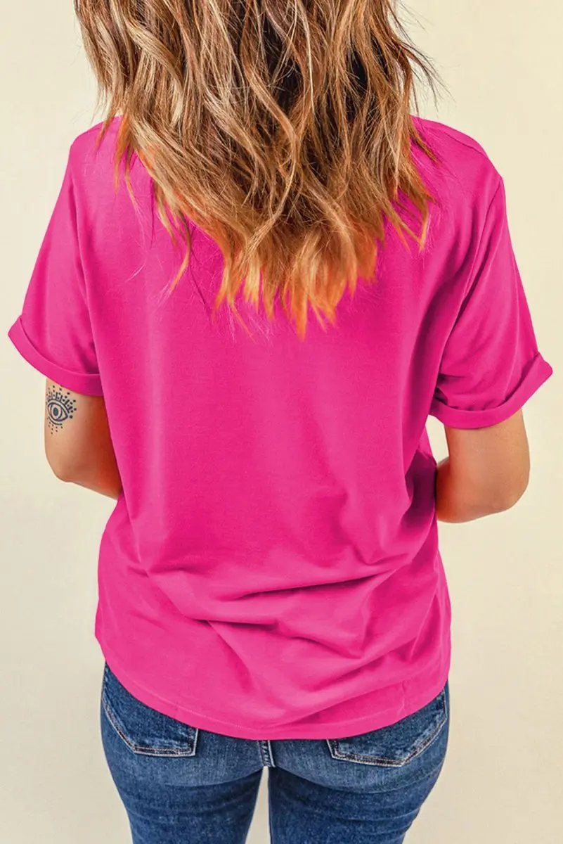T-Shirts Love Salve Rose Red Easter Tee Spring/Summer Casual Women's Graphic T-Shirt, Soft & Cute