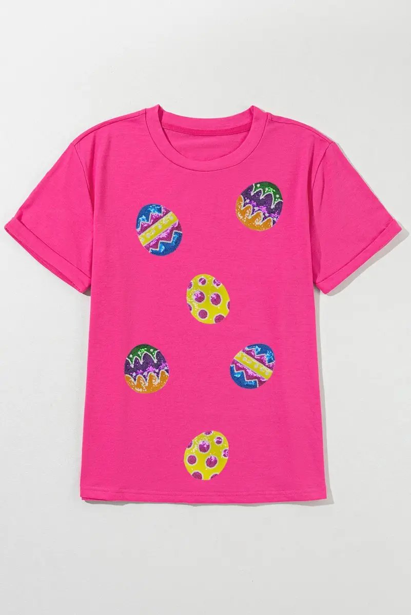 T-Shirts Love Salve Rose Red Easter Tee Spring/Summer Casual Women's Graphic T-Shirt, Soft & Cute