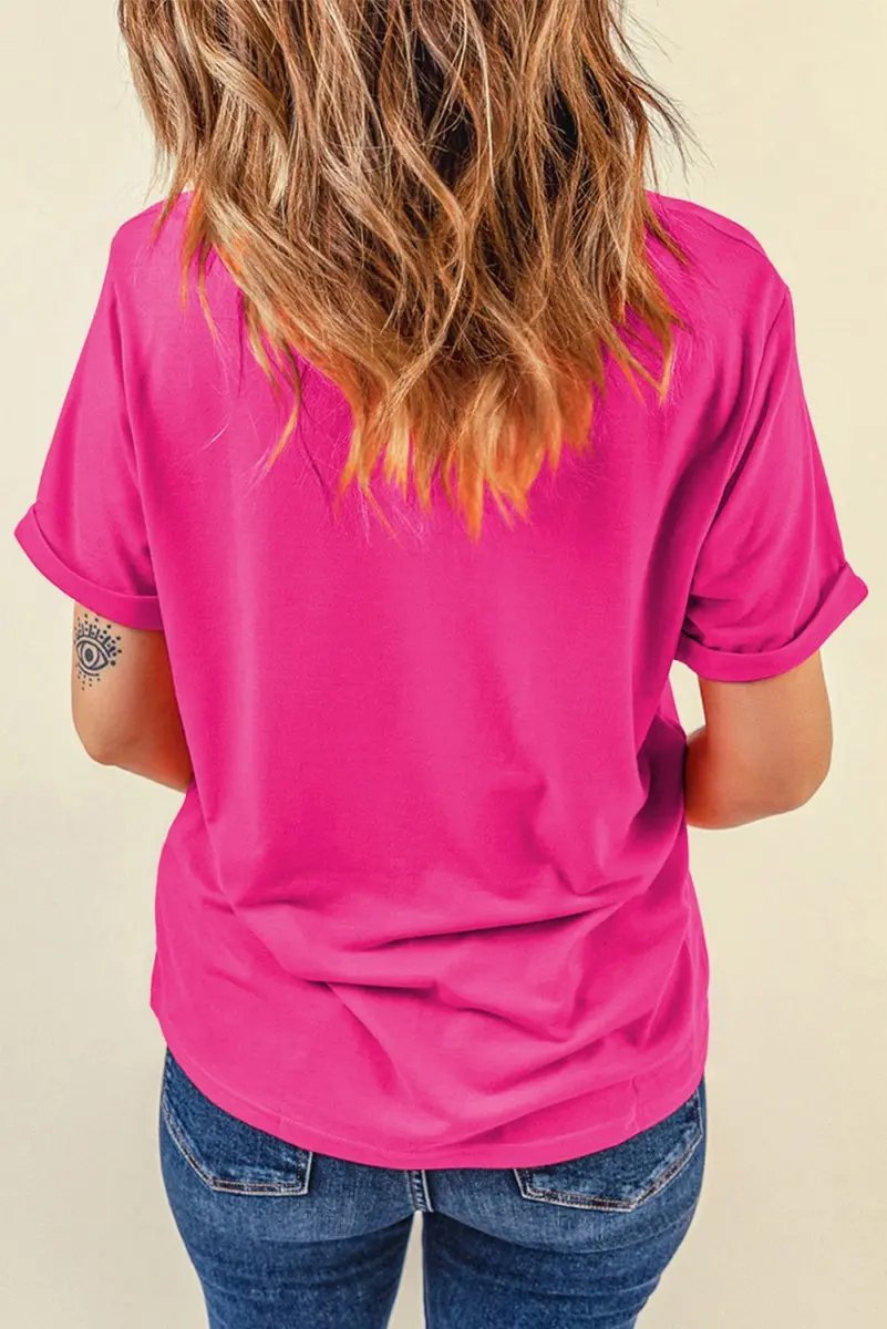 Women's T-Shirt Women's Tee - Chenille Rabbit Patch - Easter Casual Top