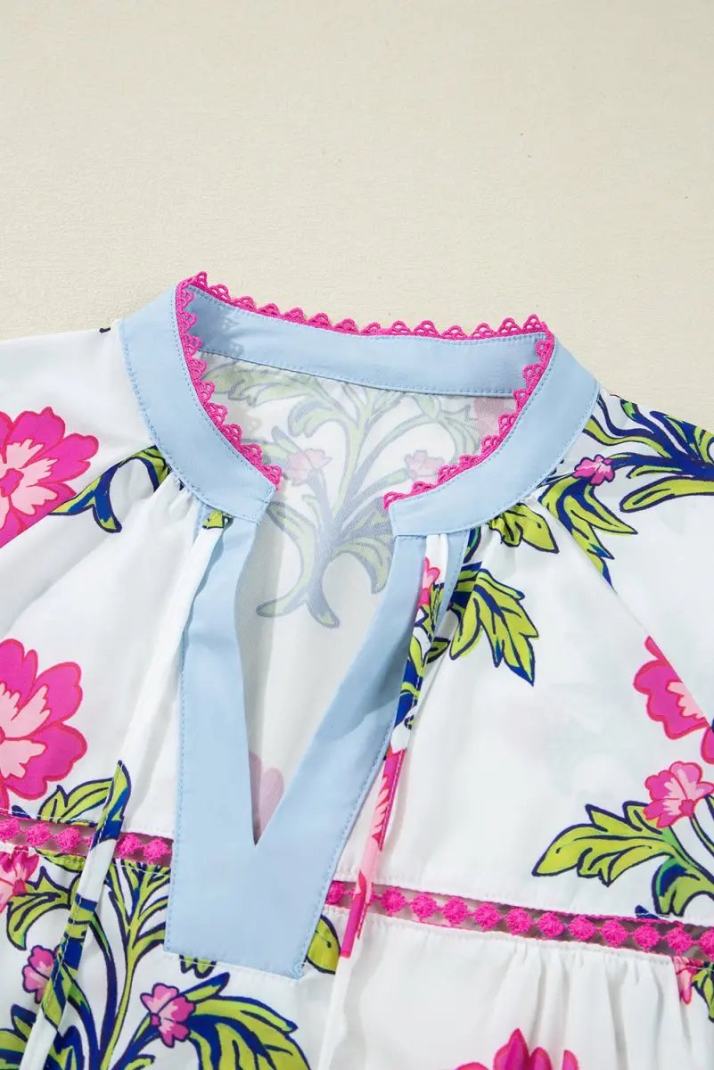 Women's Plus Size Blouse Plus Size Blouse - Floral V-Neck - Southern Belle Summer